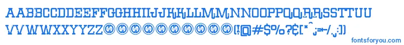 ErodeddenimFfp Font – Blue Fonts on White Background