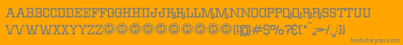 ErodeddenimFfp Font – Gray Fonts on Orange Background
