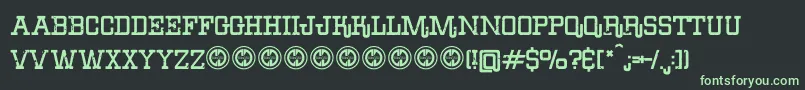 ErodeddenimFfp Font – Green Fonts on Black Background