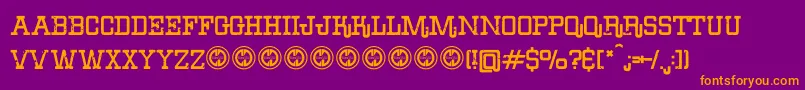 ErodeddenimFfp Font – Orange Fonts on Purple Background