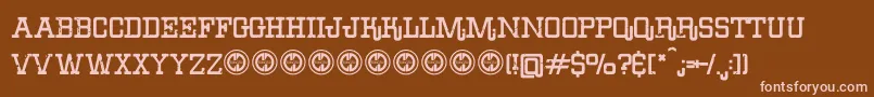 ErodeddenimFfp Font – Pink Fonts on Brown Background