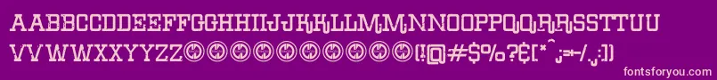 ErodeddenimFfp Font – Pink Fonts on Purple Background
