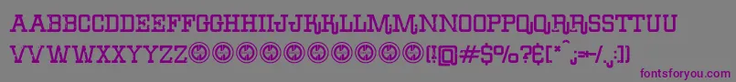 ErodeddenimFfp Font – Purple Fonts on Gray Background