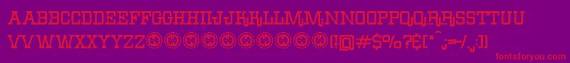 ErodeddenimFfp Font – Red Fonts on Purple Background