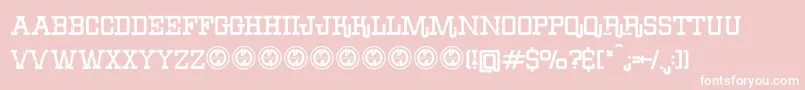 ErodeddenimFfp Font – White Fonts on Pink Background
