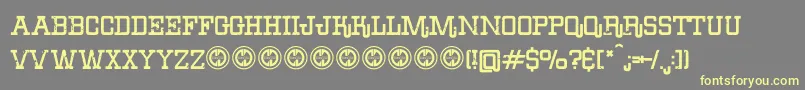 ErodeddenimFfp Font – Yellow Fonts on Gray Background