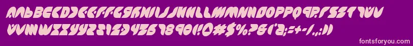 Puffangelcondital Font – Pink Fonts on Purple Background