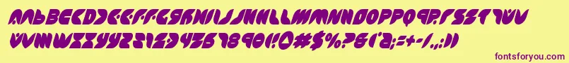 Puffangelcondital Font – Purple Fonts on Yellow Background