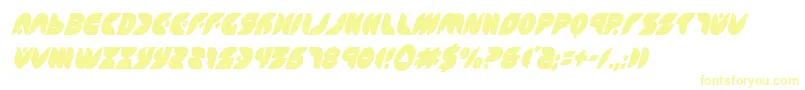 Puffangelcondital Font – Yellow Fonts on White Background