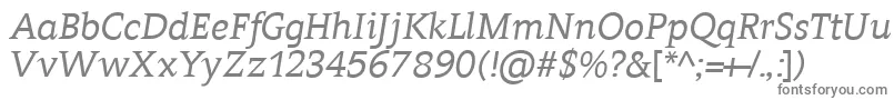 フォントContrai – 白い背景に灰色の文字