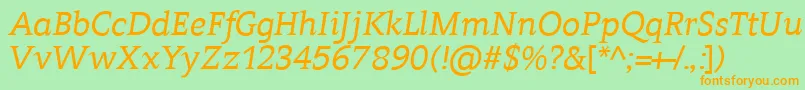 Contrai Font – Orange Fonts on Green Background