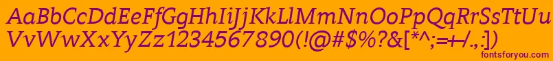 Contrai Font – Purple Fonts on Orange Background