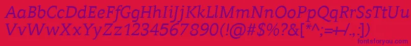 Contrai Font – Purple Fonts on Red Background