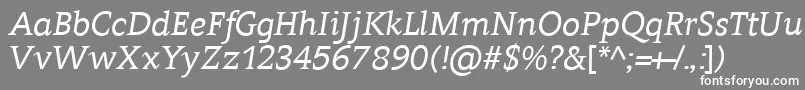 フォントContrai – 灰色の背景に白い文字