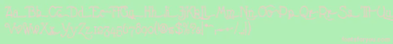 NathanAlternates Font – Pink Fonts on Green Background