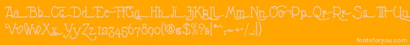 NathanAlternates Font – Pink Fonts on Orange Background