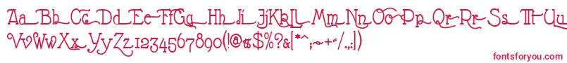 NathanAlternates Font – Red Fonts on White Background