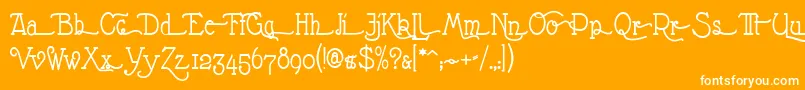 NathanAlternates Font – White Fonts on Orange Background