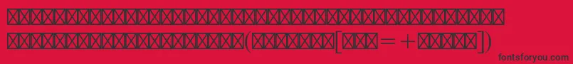Mathematicalpiltstd Font – Black Fonts on Red Background