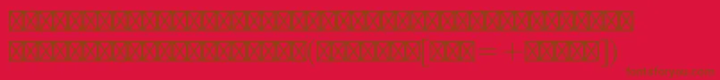 Mathematicalpiltstd Font – Brown Fonts on Red Background