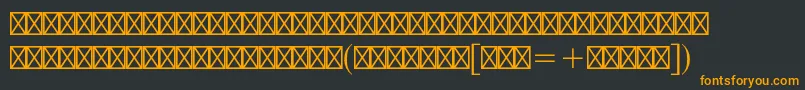 Шрифт Mathematicalpiltstd – оранжевые шрифты на чёрном фоне