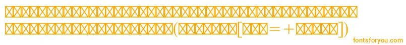 Fonte Mathematicalpiltstd – fontes laranjas em um fundo branco