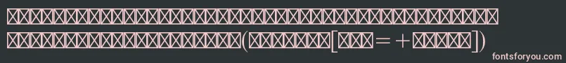 Mathematicalpiltstd Font – Pink Fonts on Black Background