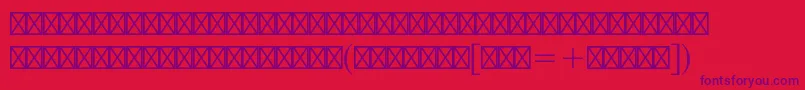 Czcionka Mathematicalpiltstd – fioletowe czcionki na czerwonym tle