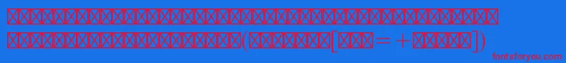 Mathematicalpiltstd Font – Red Fonts on Blue Background