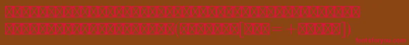 Mathematicalpiltstd Font – Red Fonts on Brown Background