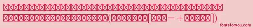Mathematicalpiltstd Font – Red Fonts on Pink Background