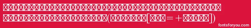Mathematicalpiltstd Font – White Fonts on Red Background