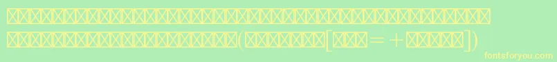 Mathematicalpiltstd Font – Yellow Fonts on Green Background