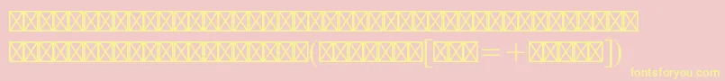 Mathematicalpiltstd Font – Yellow Fonts on Pink Background