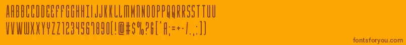 Saiba mais sobre a fonte Yfilescond Fonte Yfilescond – fontes marrons em um fundo laranja