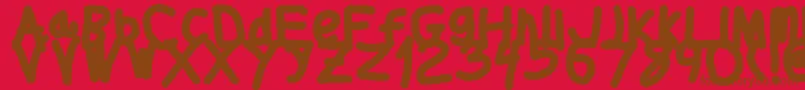 Thickerthan Font – Brown Fonts on Red Background