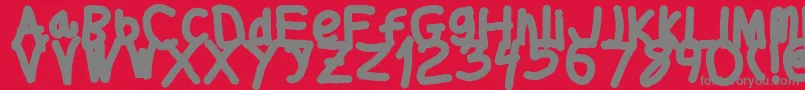Thickerthan Font – Gray Fonts on Red Background