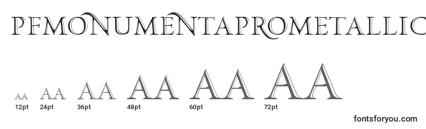 PfmonumentaproMetallica Font Sizes