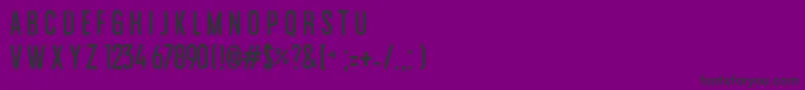 フォントAmericanatest – 紫の背景に黒い文字