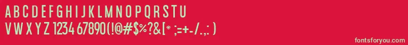 フォントAmericanatest – 赤い背景に緑の文字