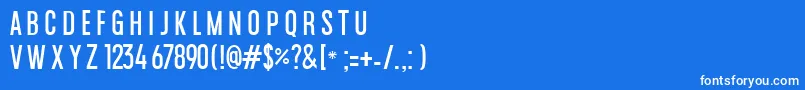 フォントAmericanatest – 青い背景に白い文字