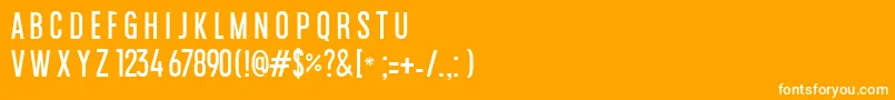 フォントAmericanatest – オレンジの背景に白い文字