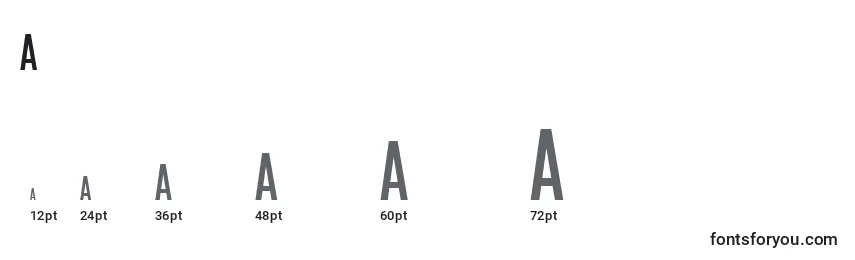 Americanatest font sizes