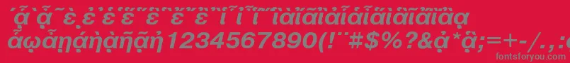 PragmaticapgttBolditalic Font – Gray Fonts on Red Background