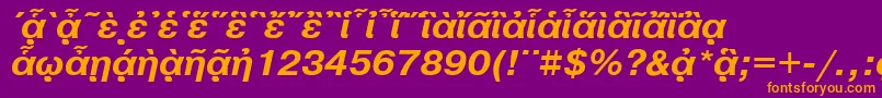 PragmaticapgttBolditalic Font – Orange Fonts on Purple Background