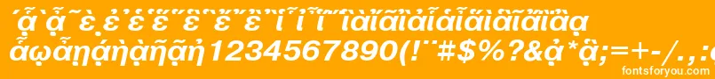 PragmaticapgttBolditalic Font – White Fonts on Orange Background