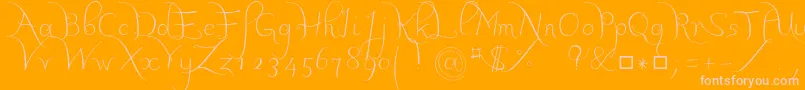 JbcalliRegular Font – Pink Fonts on Orange Background