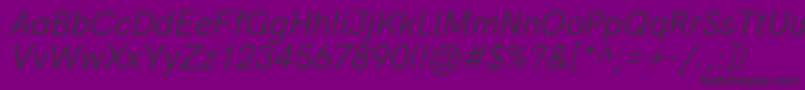 HkgroteskItalic Font – Black Fonts on Purple Background