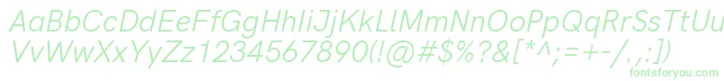 Fonte HkgroteskItalic – fontes verdes