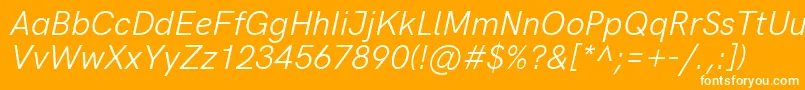 fuente HkgroteskItalic – Fuentes Blancas Sobre Fondo Naranja